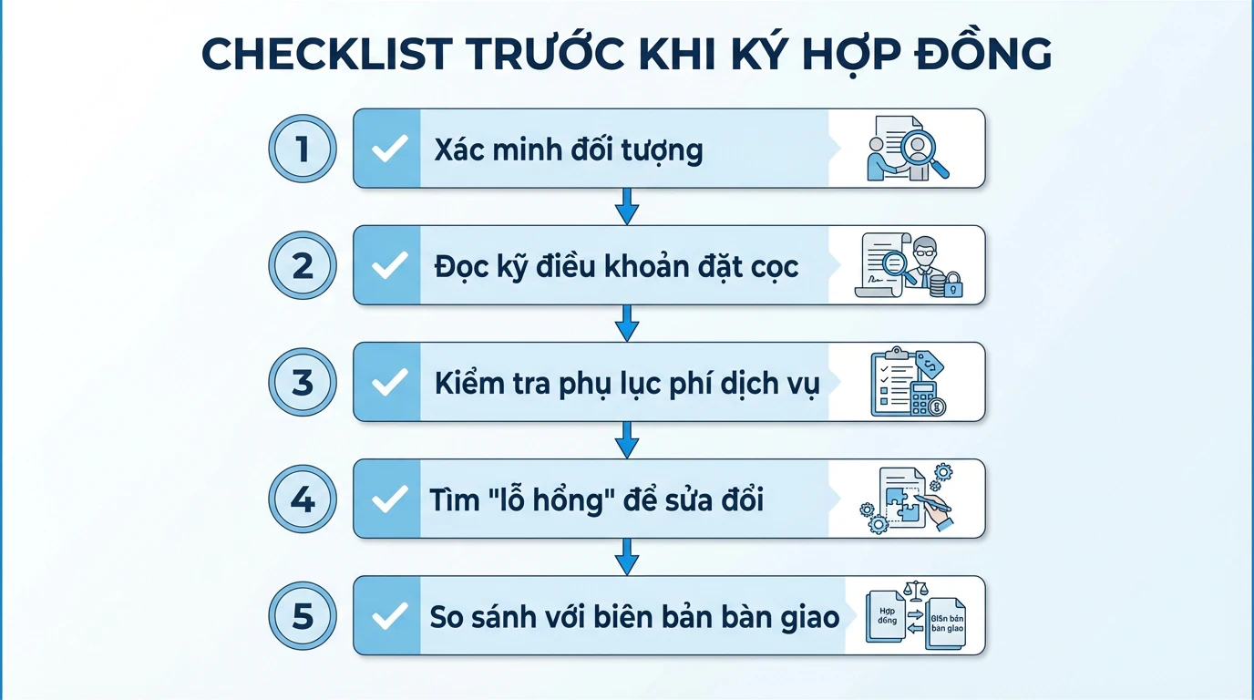 Checklist Trước Khi Ký Hợp Đồng