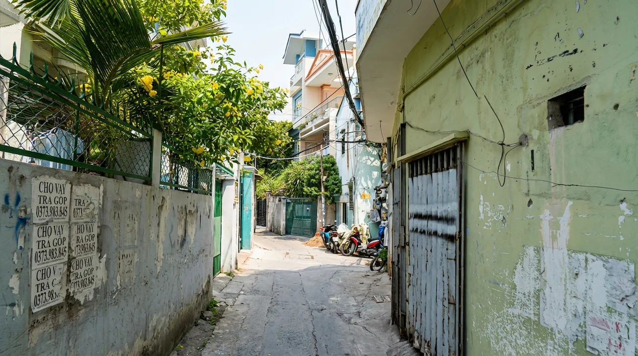 Hẻm cụt sâu đường Phan Văn Trị