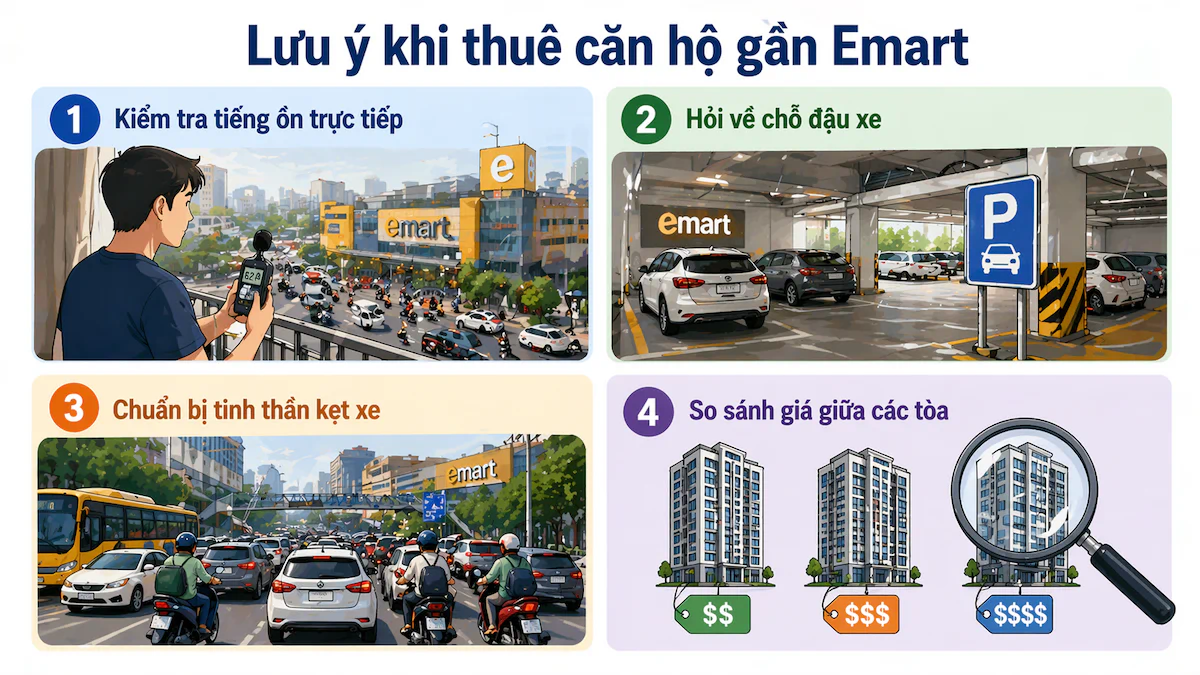 Lưu ý khi thuê căn hộ gần Emart