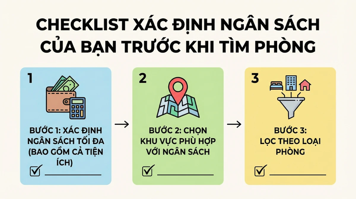 Xác định ngân sách trước khi tìm phòng Gò Vấp