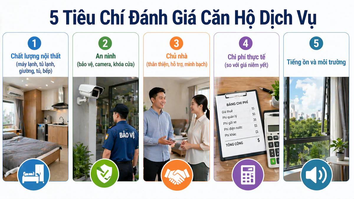 5 Tiêu Chí Đánh Giá Căn Hộ Dịch Vụ