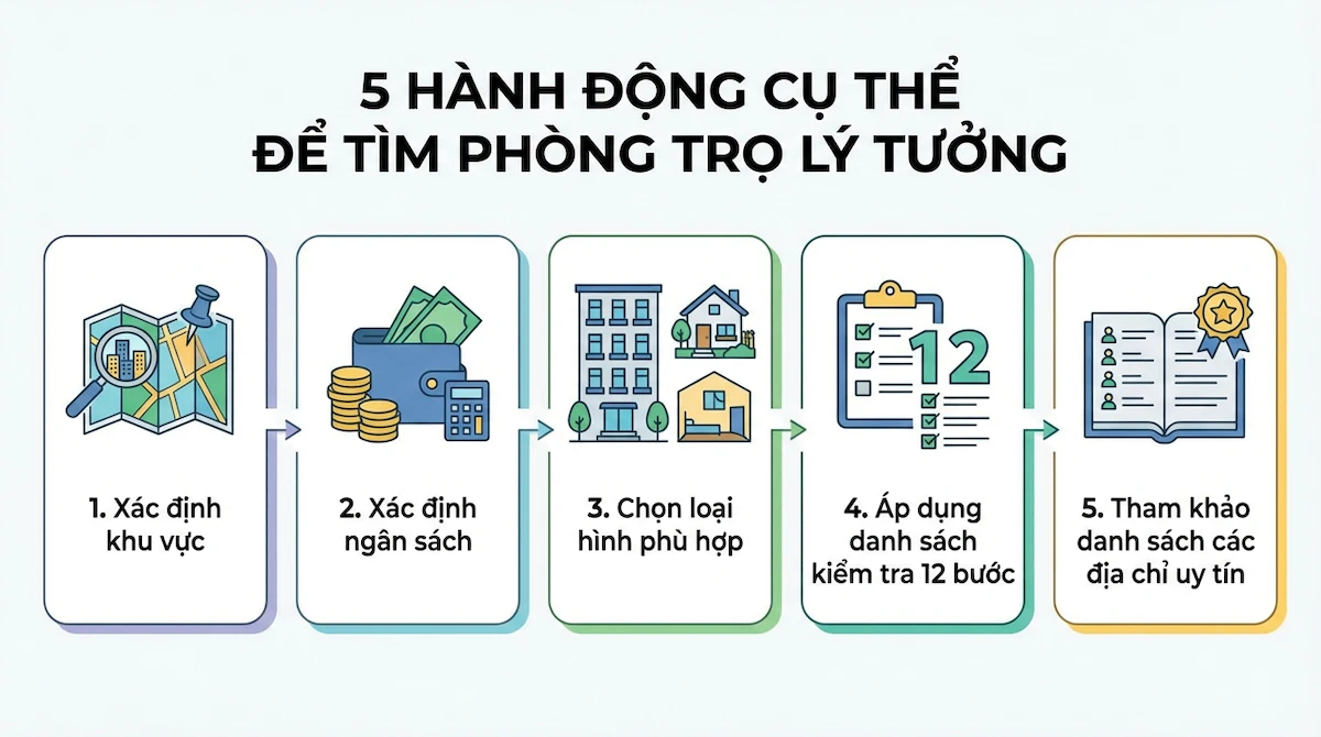 5 hành động cụ thể để tìm phòng trọ Gò Vấp