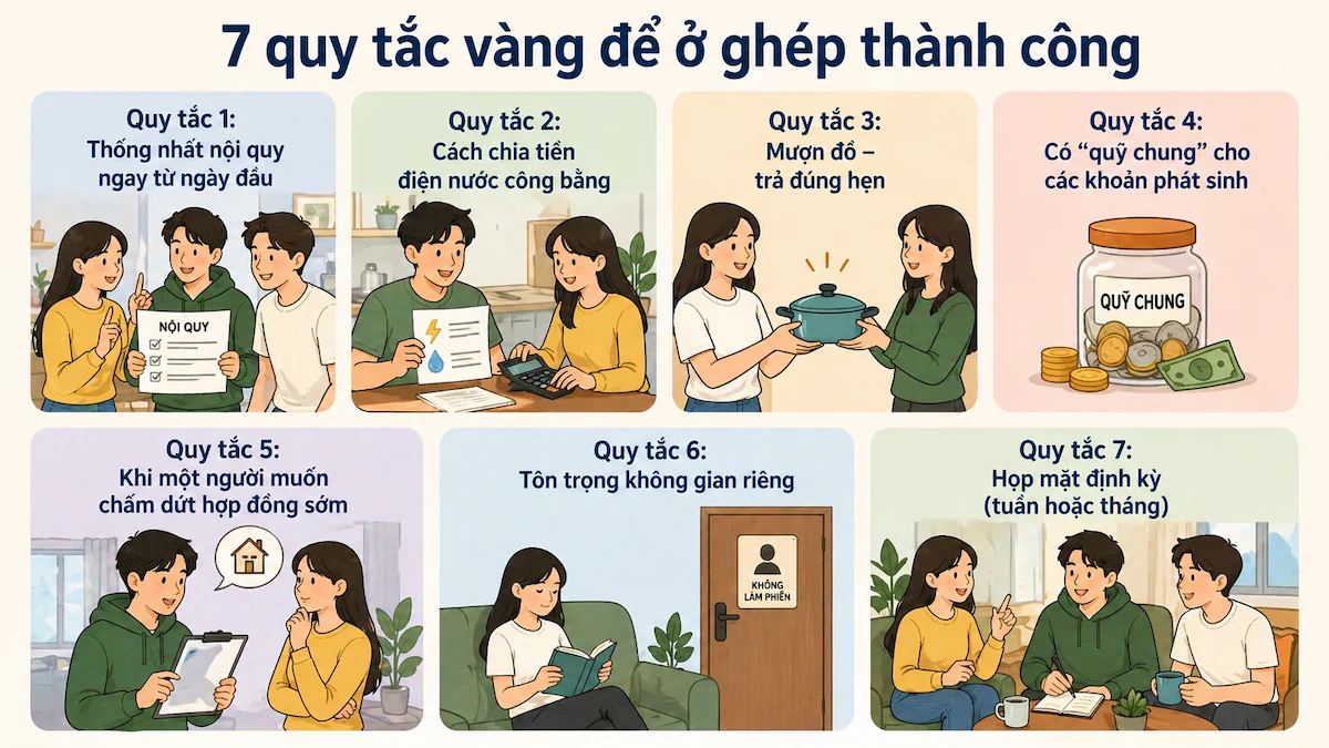 7 quy tắc để ở ghép thành công
