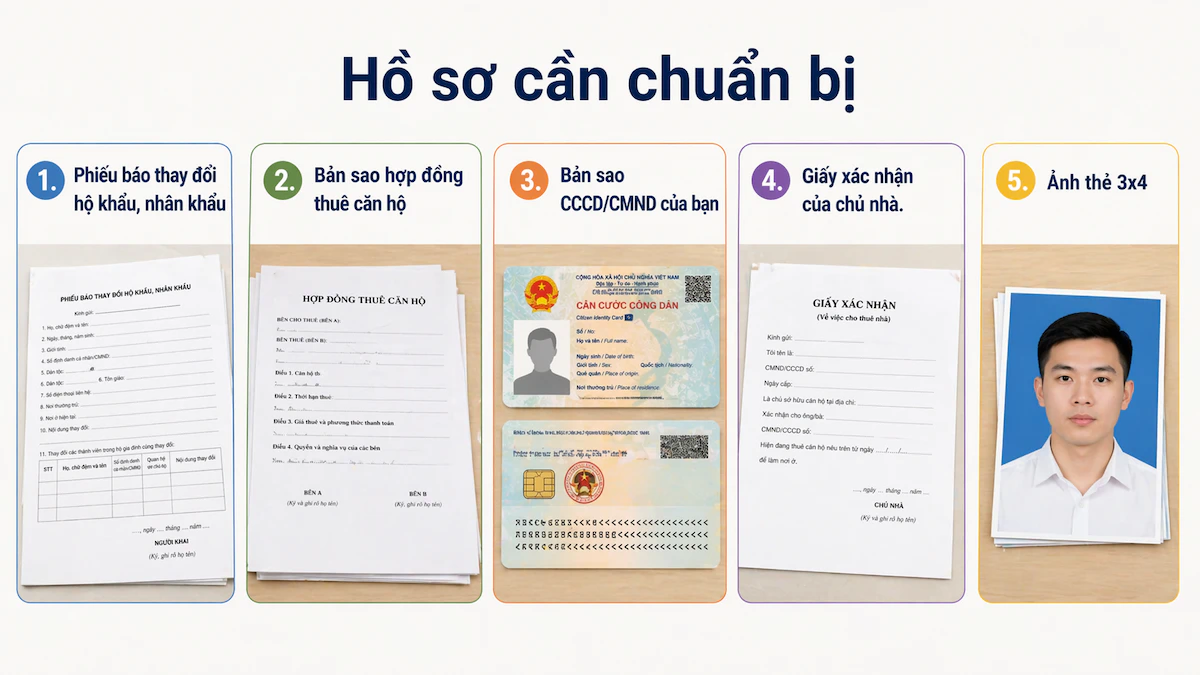 Hồ sơ cần chuẩn bị đăng ký tạm trú
