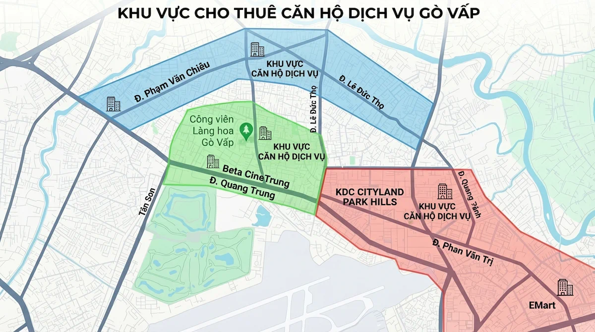 Khu vực cho thuê căn hộ dịch vụ trọng điểm tại Gò Vấp