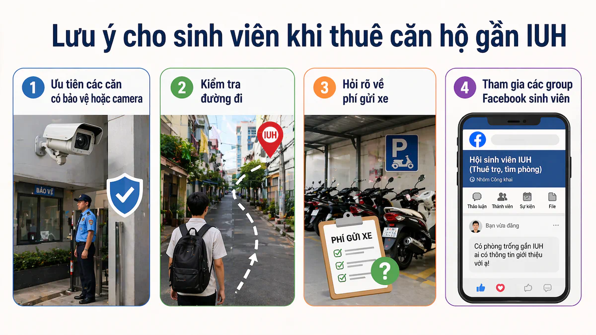 Lưu ý cho sinh viên khi thuê căn hộ gần IUH
