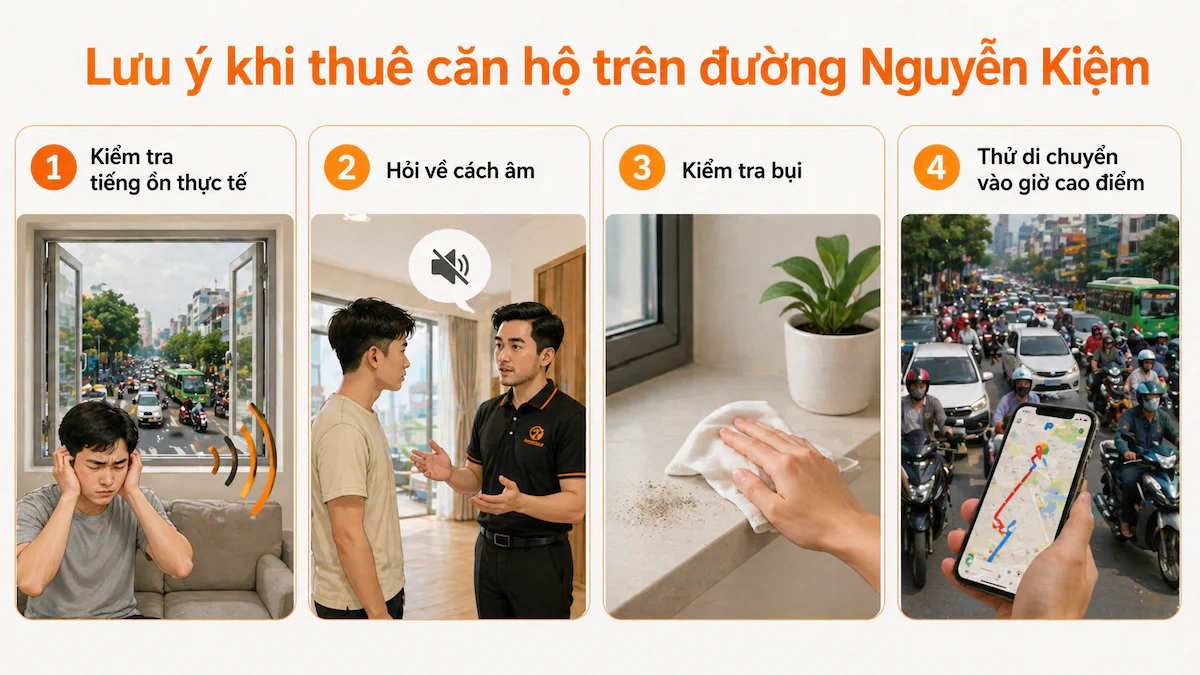 Lưu ý khi thuê căn hộ đường Nguyễn Kiệm