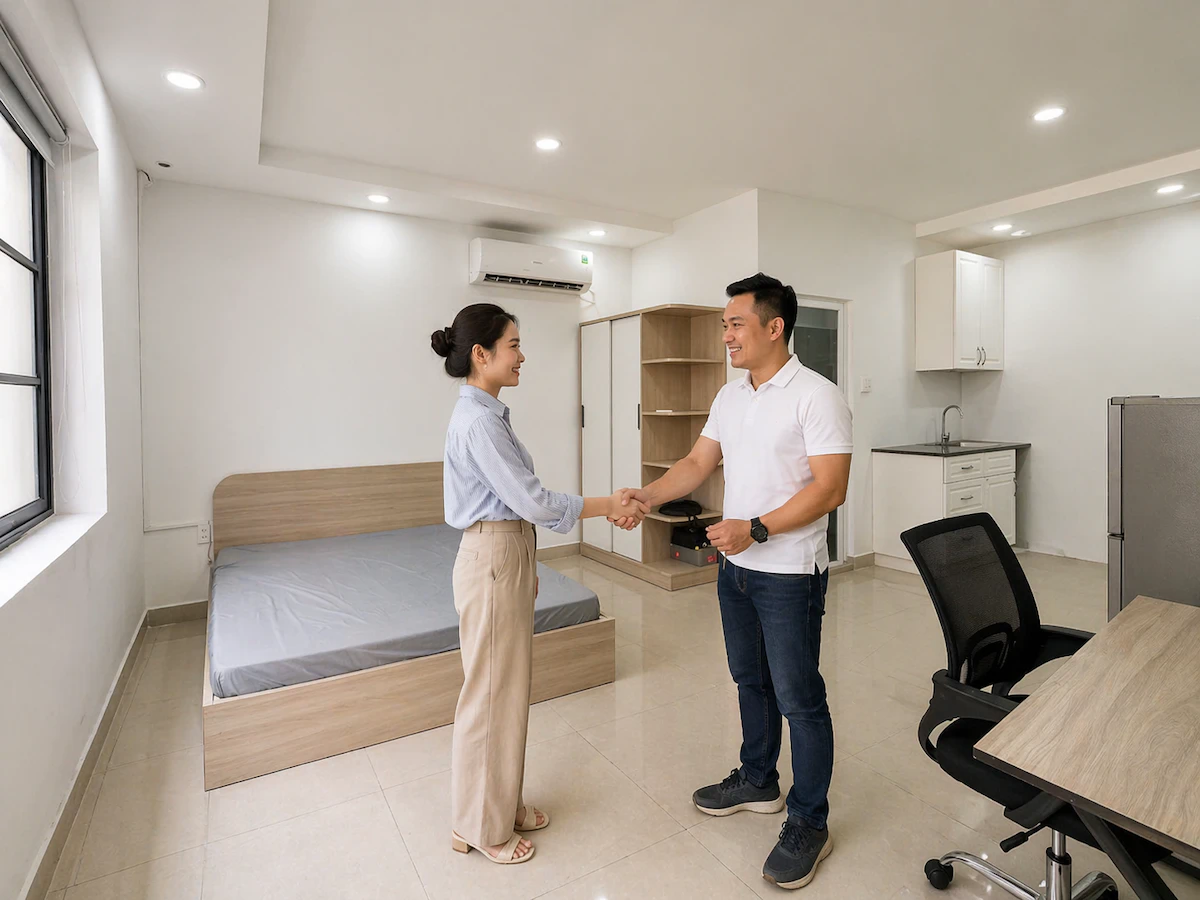 Bàn giao căn hộ dịch vụ