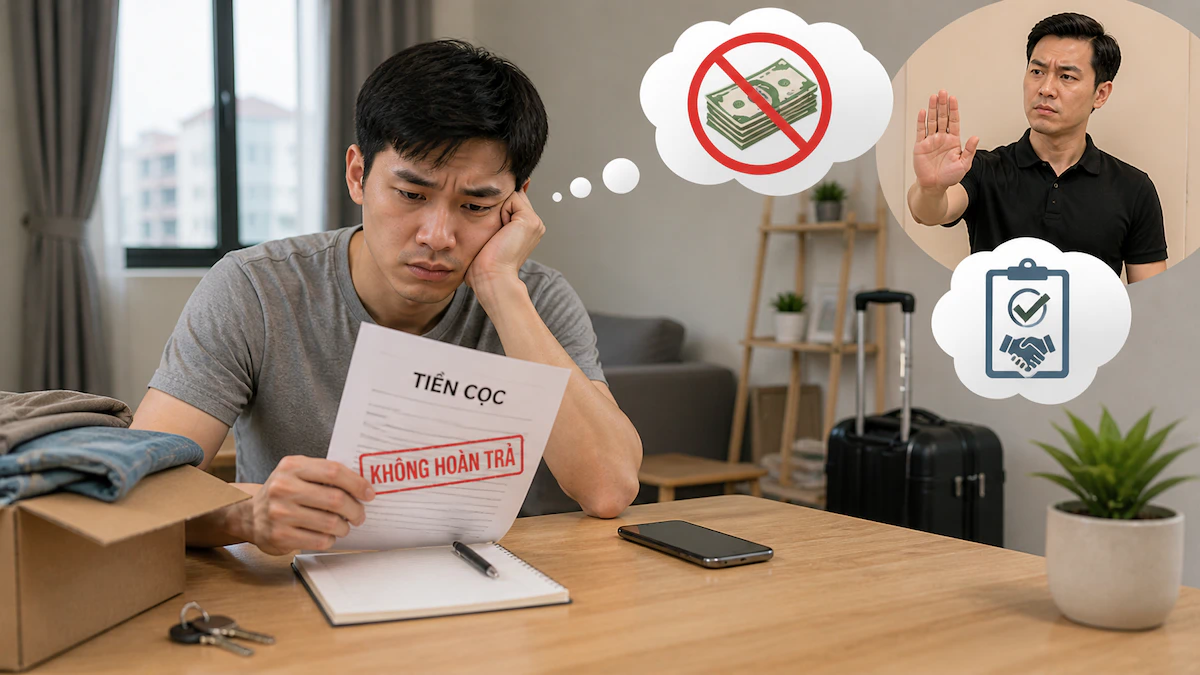 Chủ nhà giữ cọc khi trả phòng