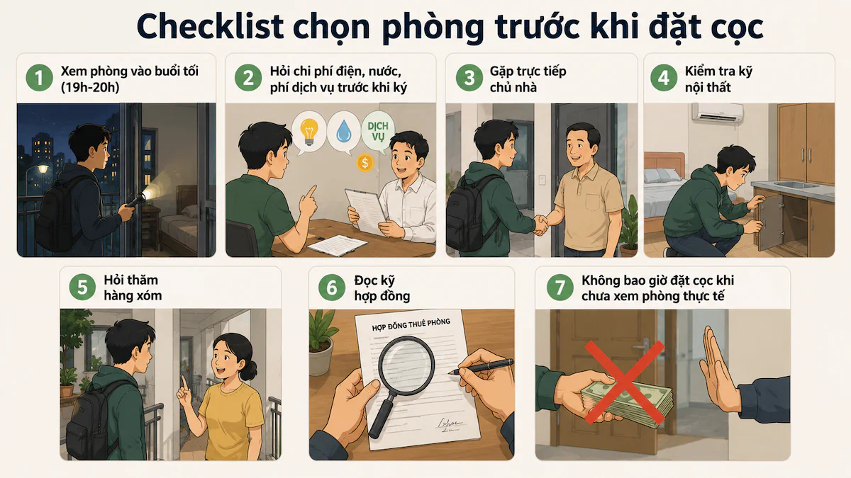 Checklist chọn phòng trọ Gò Vấp theo nhu cầu
